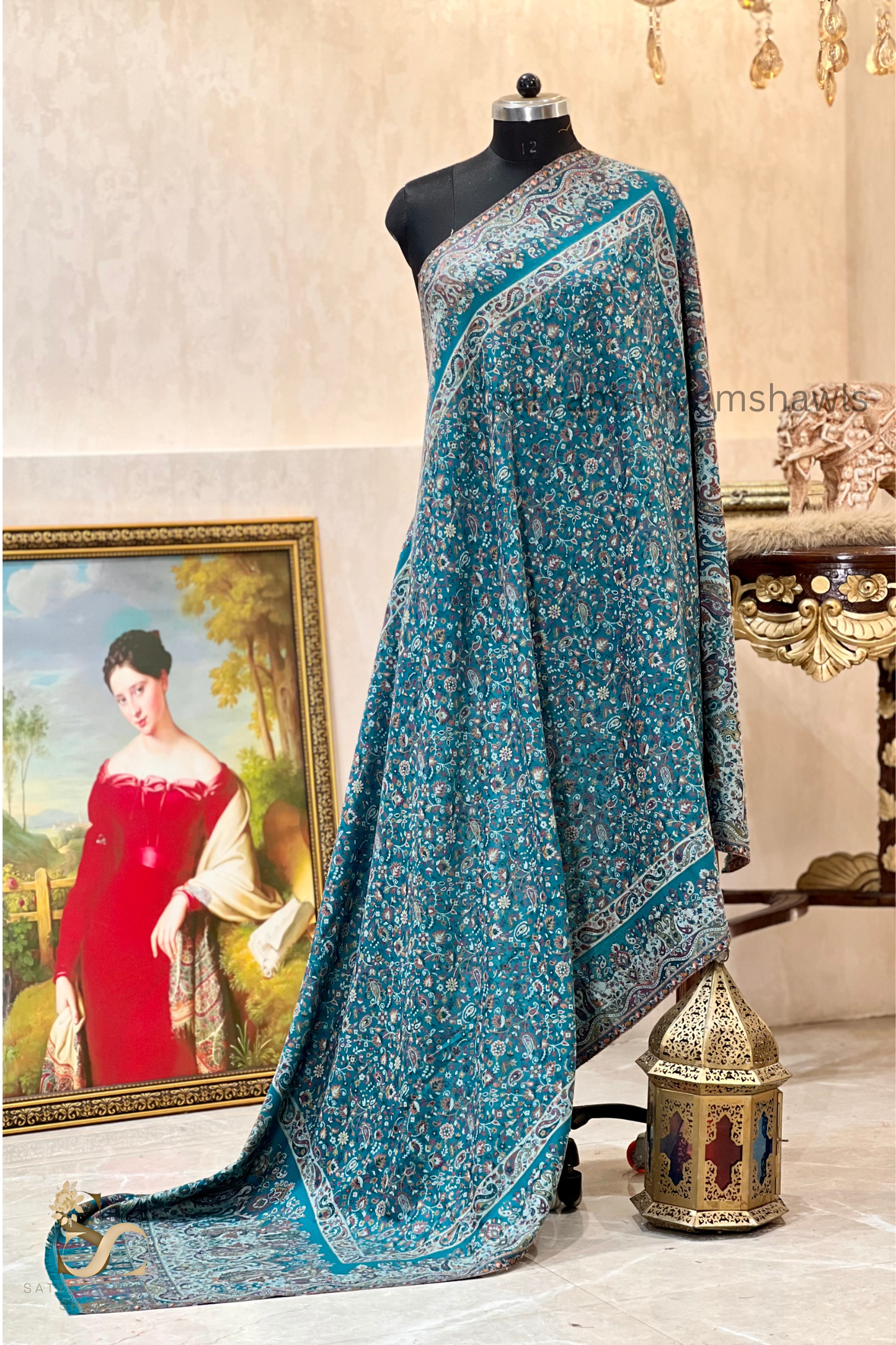 pure wool paisely multi kani design women shawl