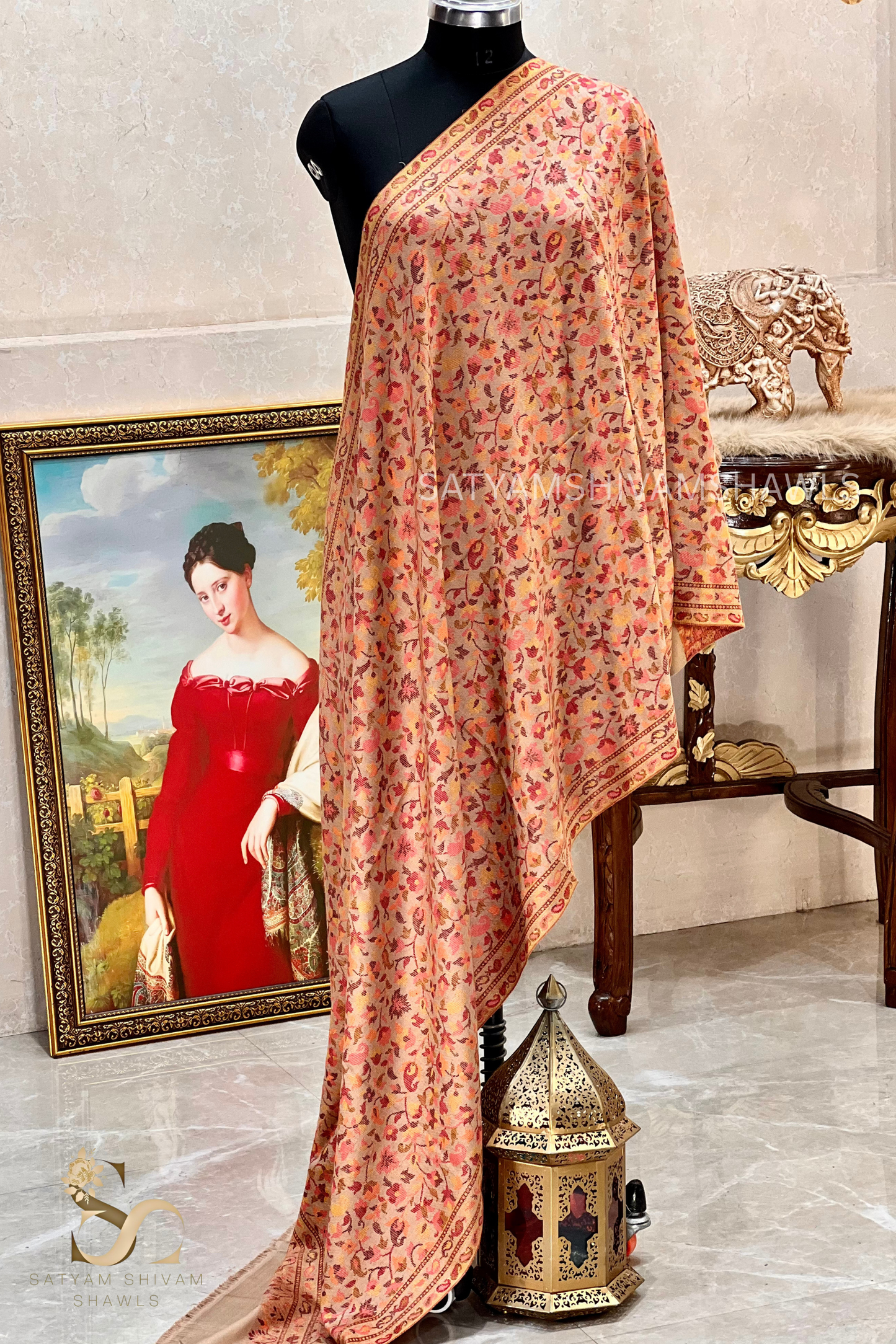 pure wool multi authentic kani design stole