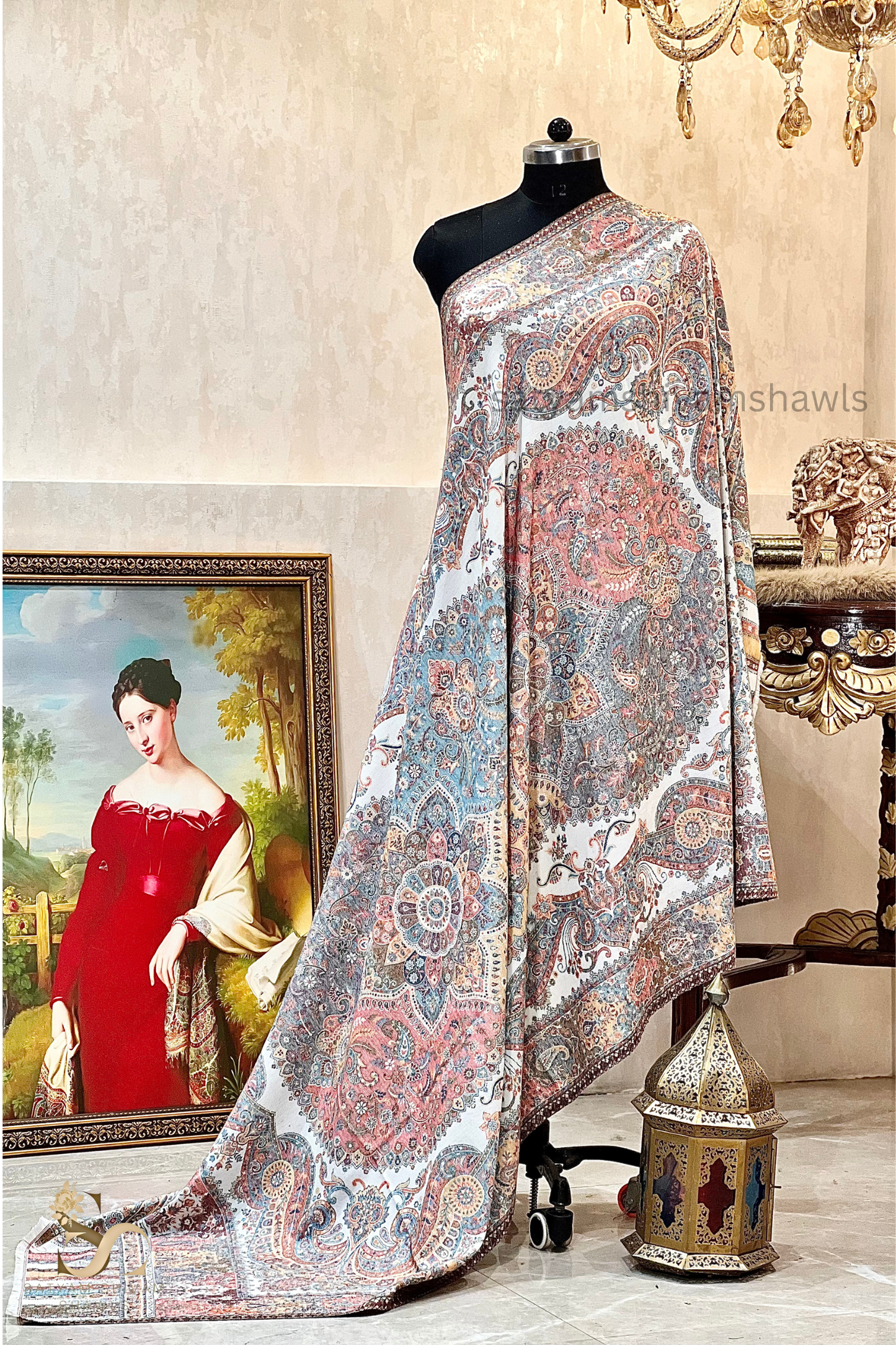 pure wool paisely multi kani design women shawl