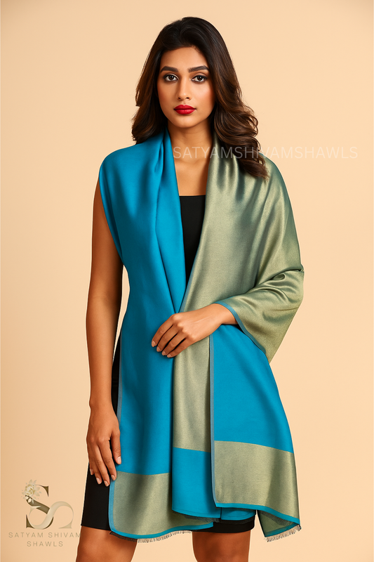 moonlight zari reversible shawl,