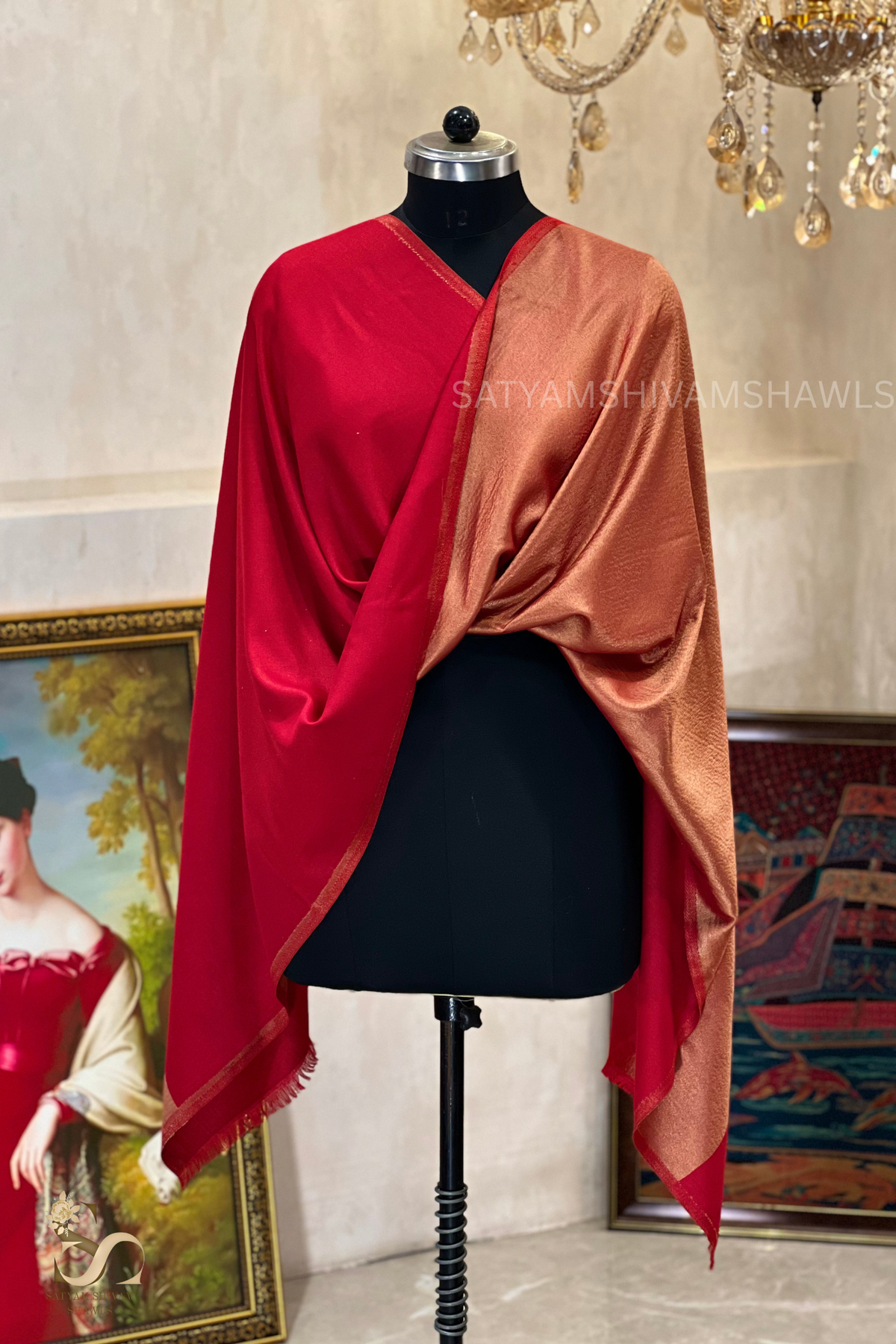 Twilight moonlight reversible stole red
