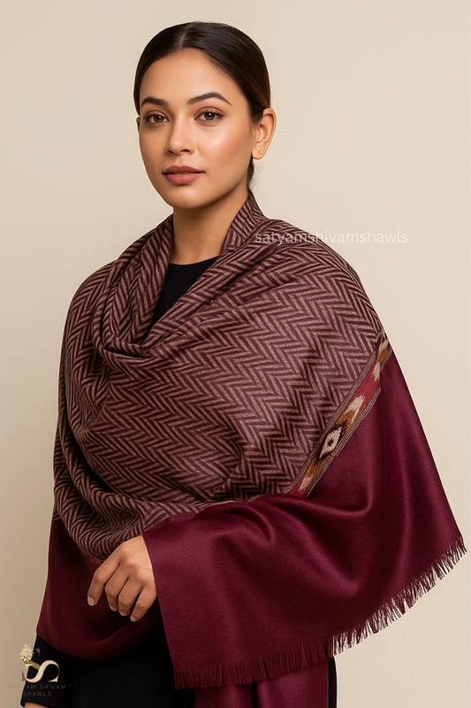 pure wool zigzag kulu palla stole