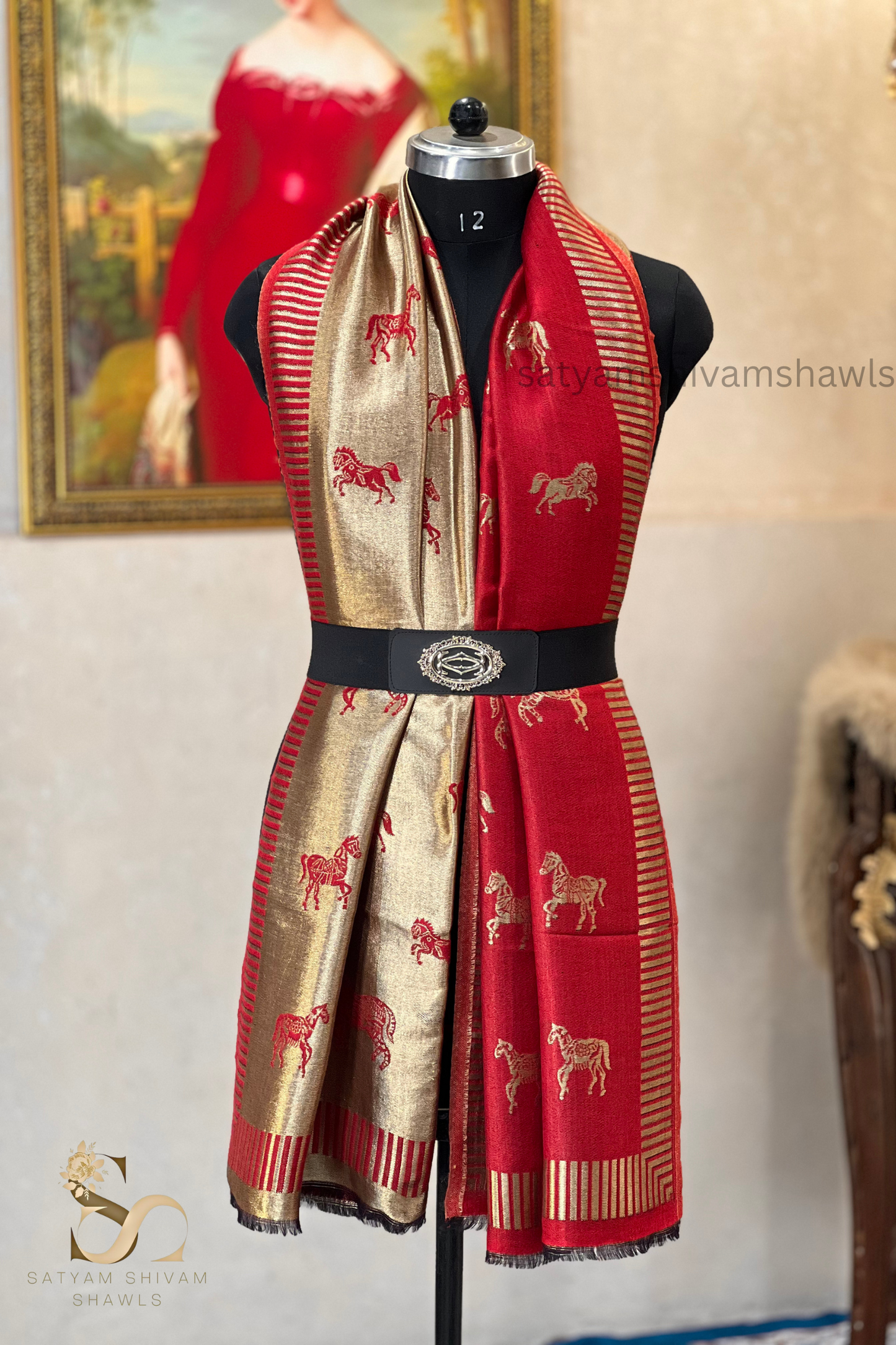 Twilight reversible horse moonlight design stole