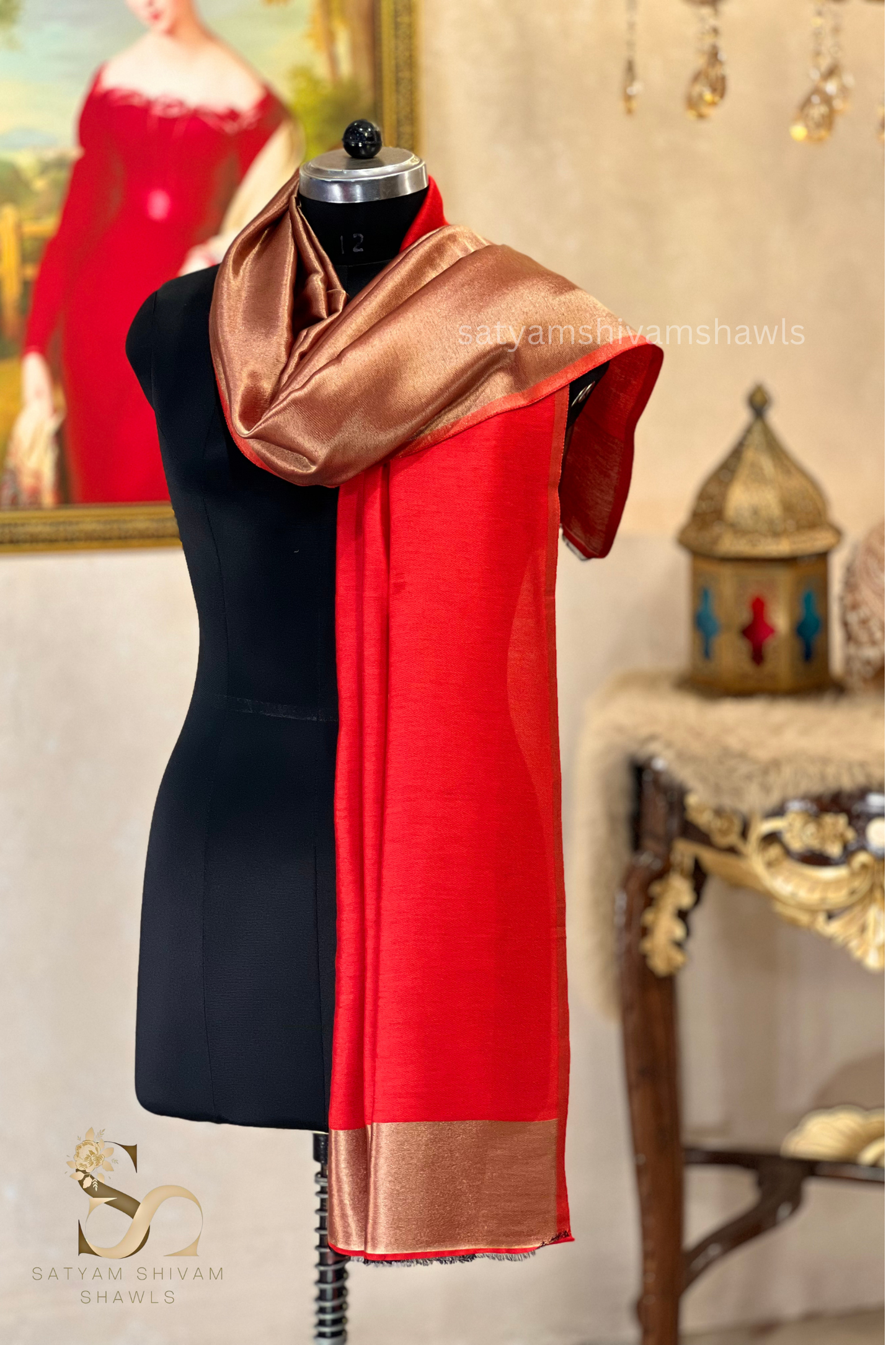 Twilight moonlight reversible stole red