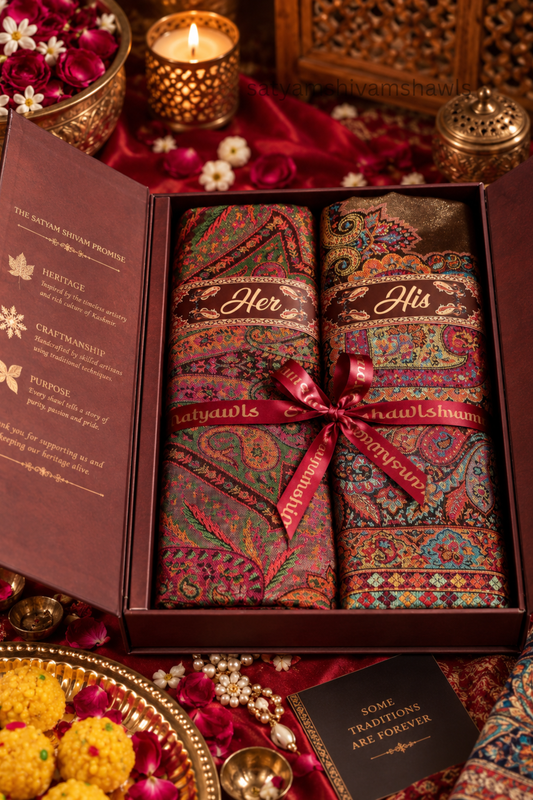 A Pair of Elegance His & Hers | premium Moonlight shawls with premium packaging