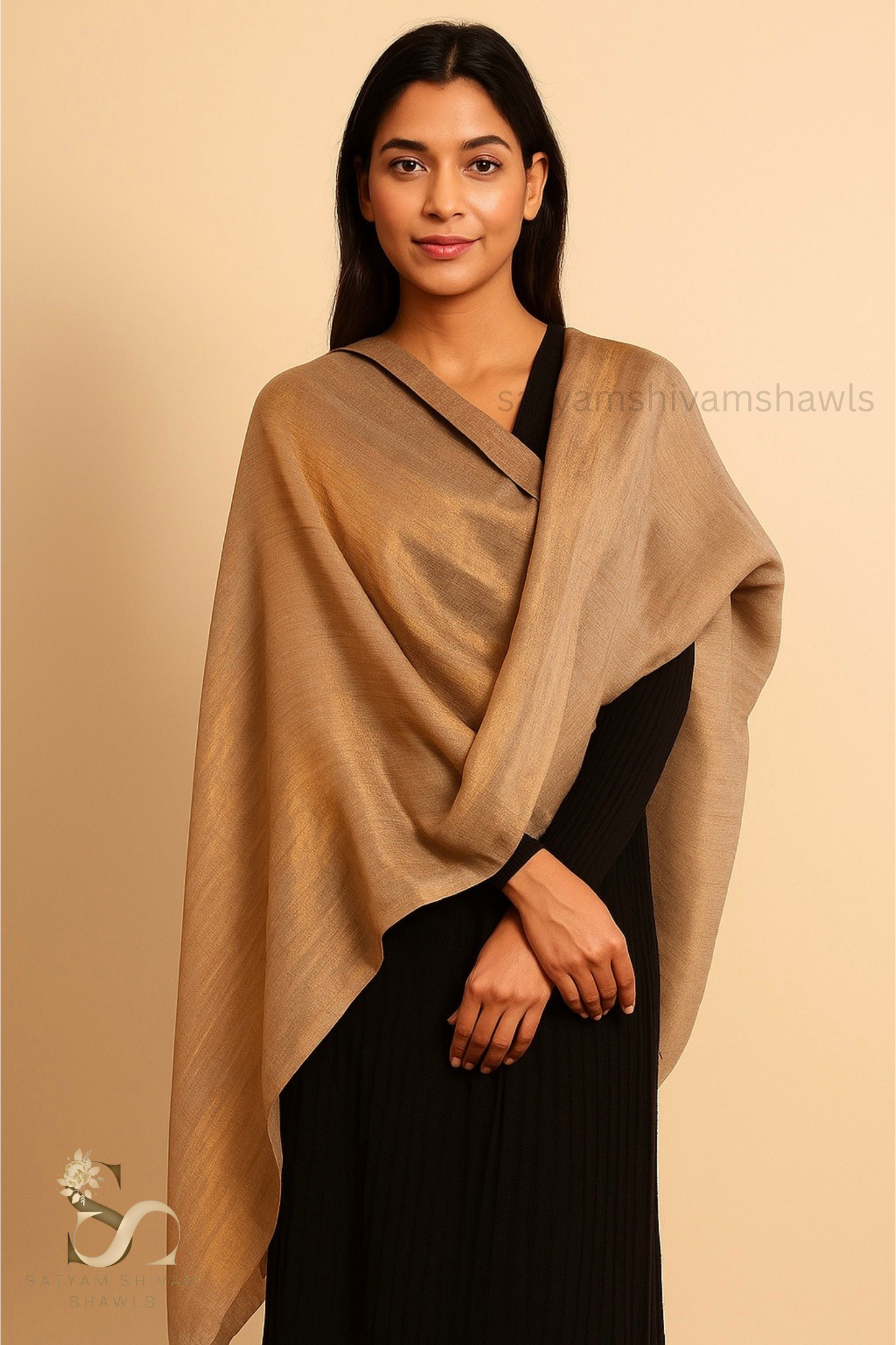 Twilight Collection, Metallic Thread Weave, Fine Wool, light ,gold