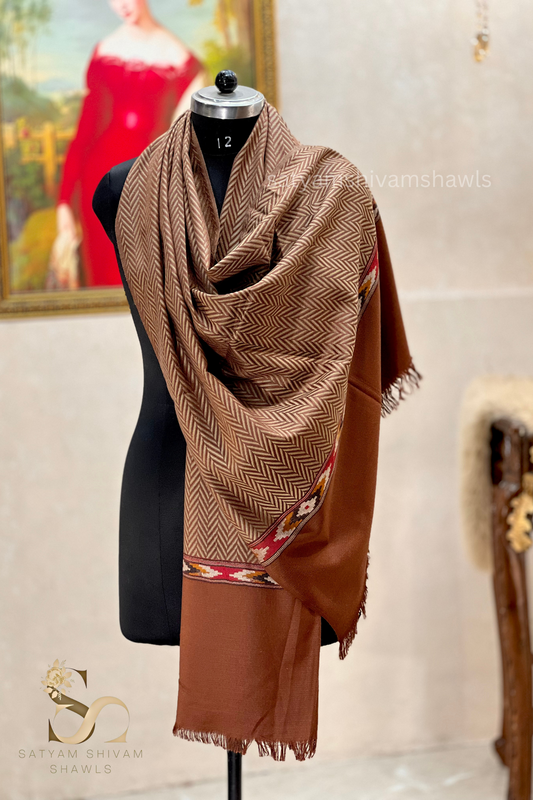 pure wool zigzag kulu palla stole
