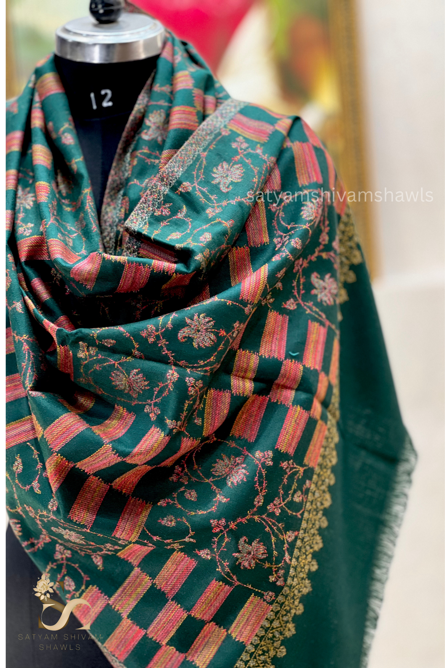 pure wool kani stole