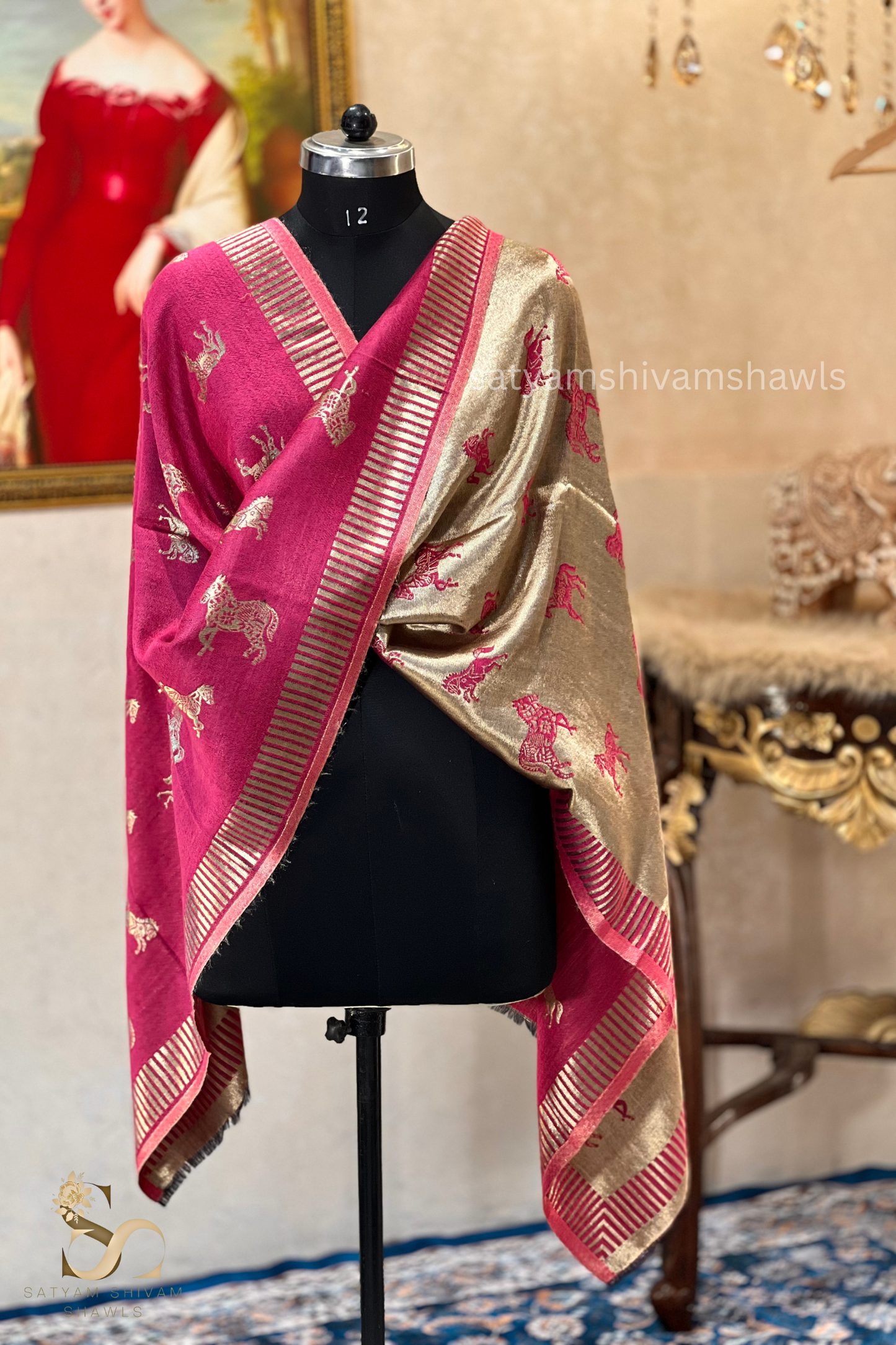 Twinlight reversible horse moonlight design stole