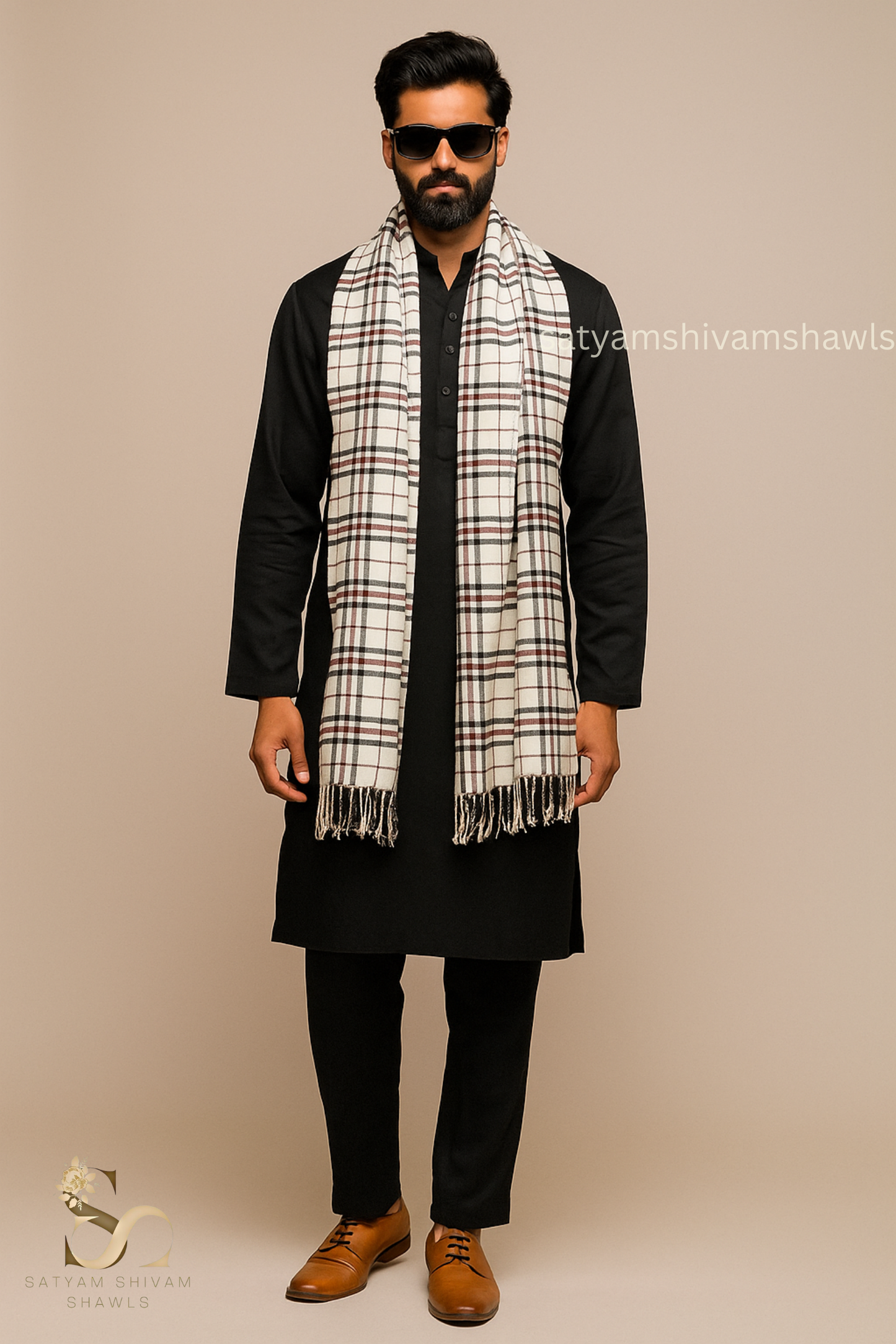 Heritage checks design mens stole