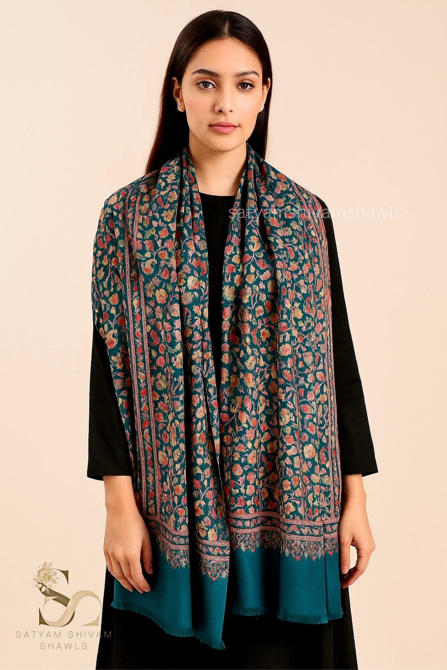 pure wool multi authentic kani design stole