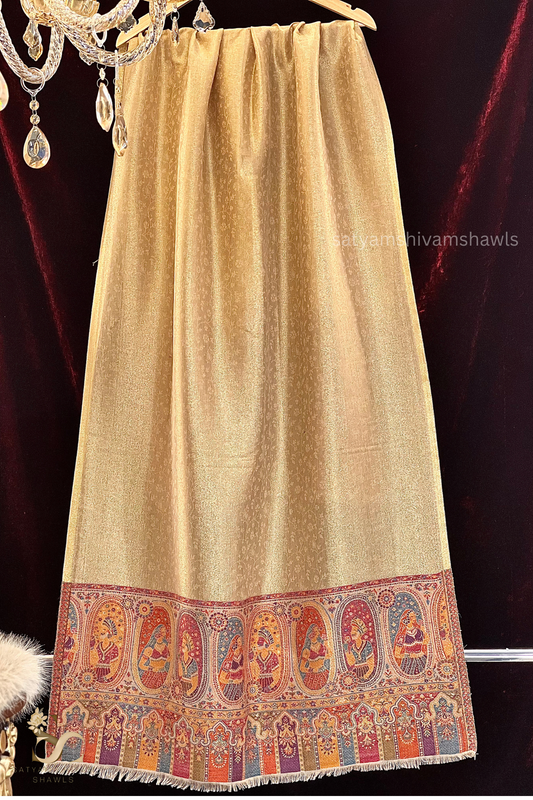 "TWILIGHT NOOR-E-MUGHAL" PALLA PASHMINA WOOL STOLE