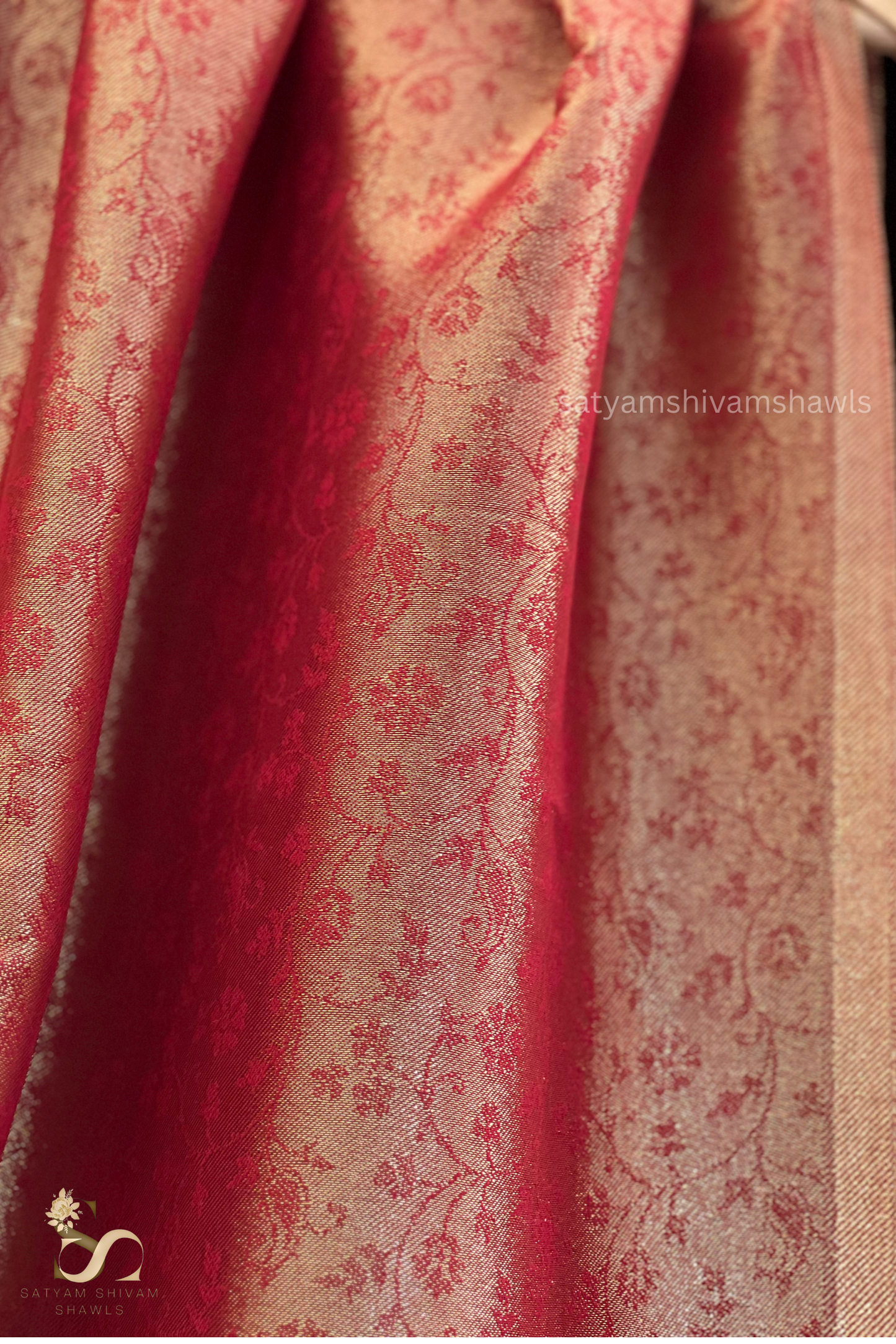 "TWILIGHT NOOR-E-MUGHAL" PALLA DESIGN PASHMINA WOOL STOIE
